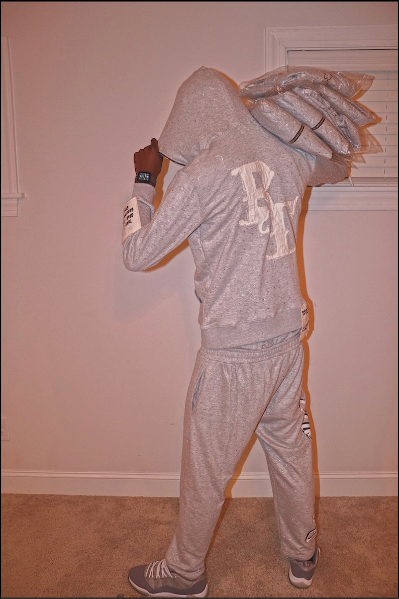 All Over Rhinestone RiskTaker 1of1 Sweatsuit