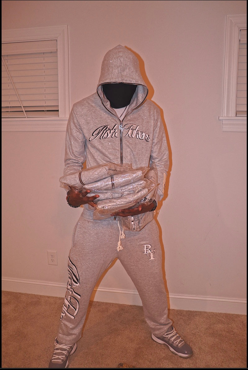 All Over Rhinestone RiskTaker 1of1 Sweatsuit